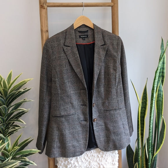 Vintage Jessica Plaid Blazer - Picture 1 of 8